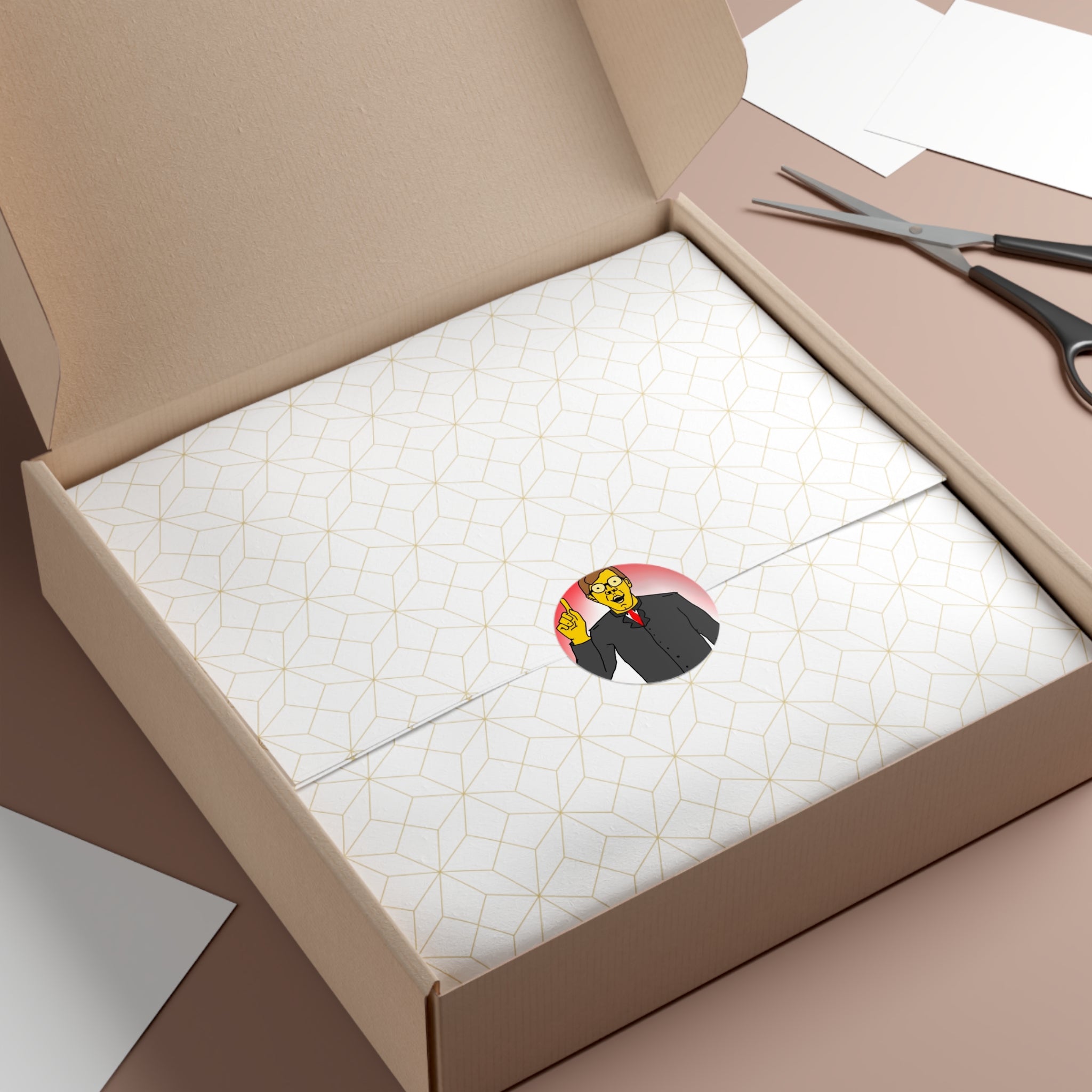 Nerd Happy | Round Vinyl Sticker | Designed by Happy