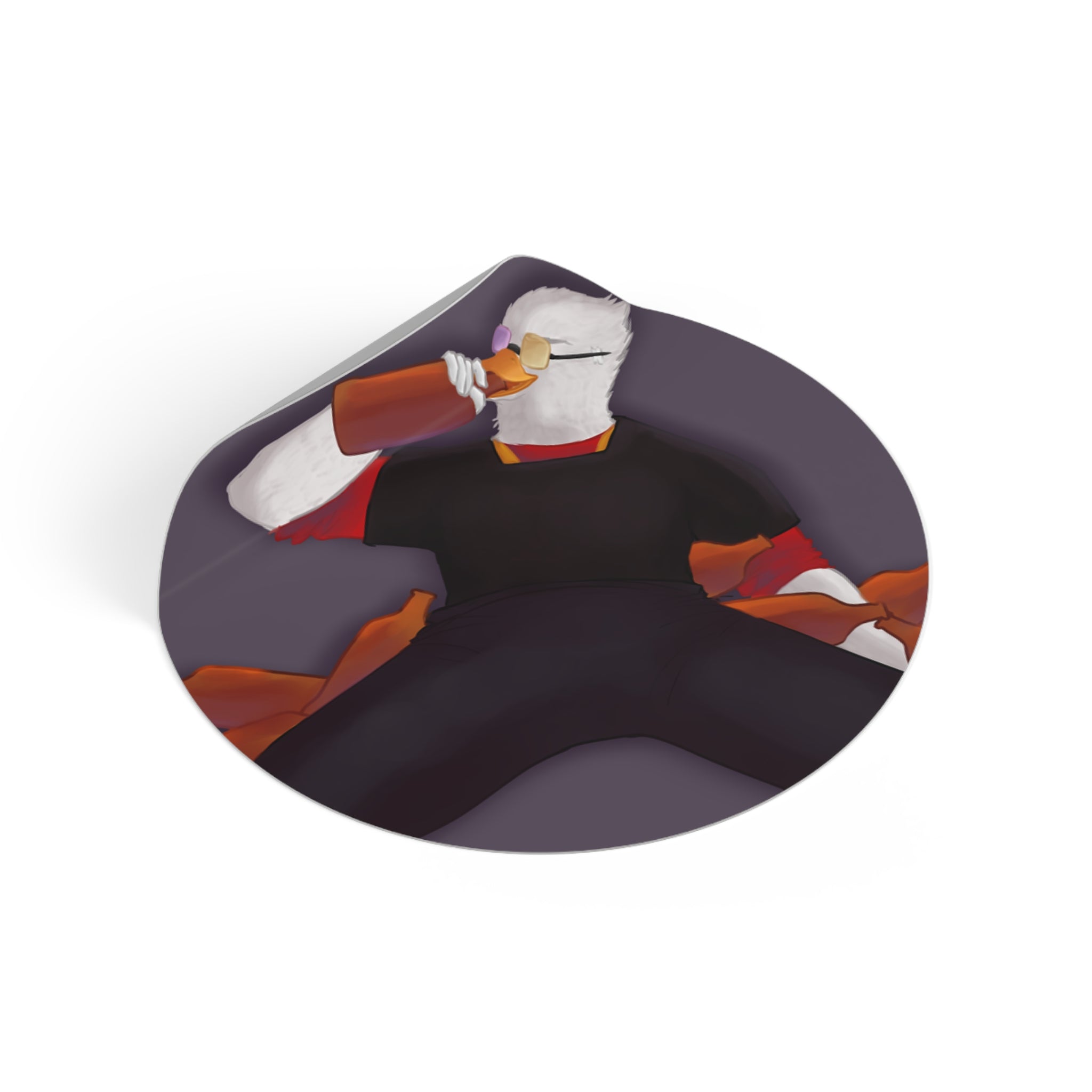 Drunken David | Round Vinyl Sticker | Designed by Alexdonthavealastname