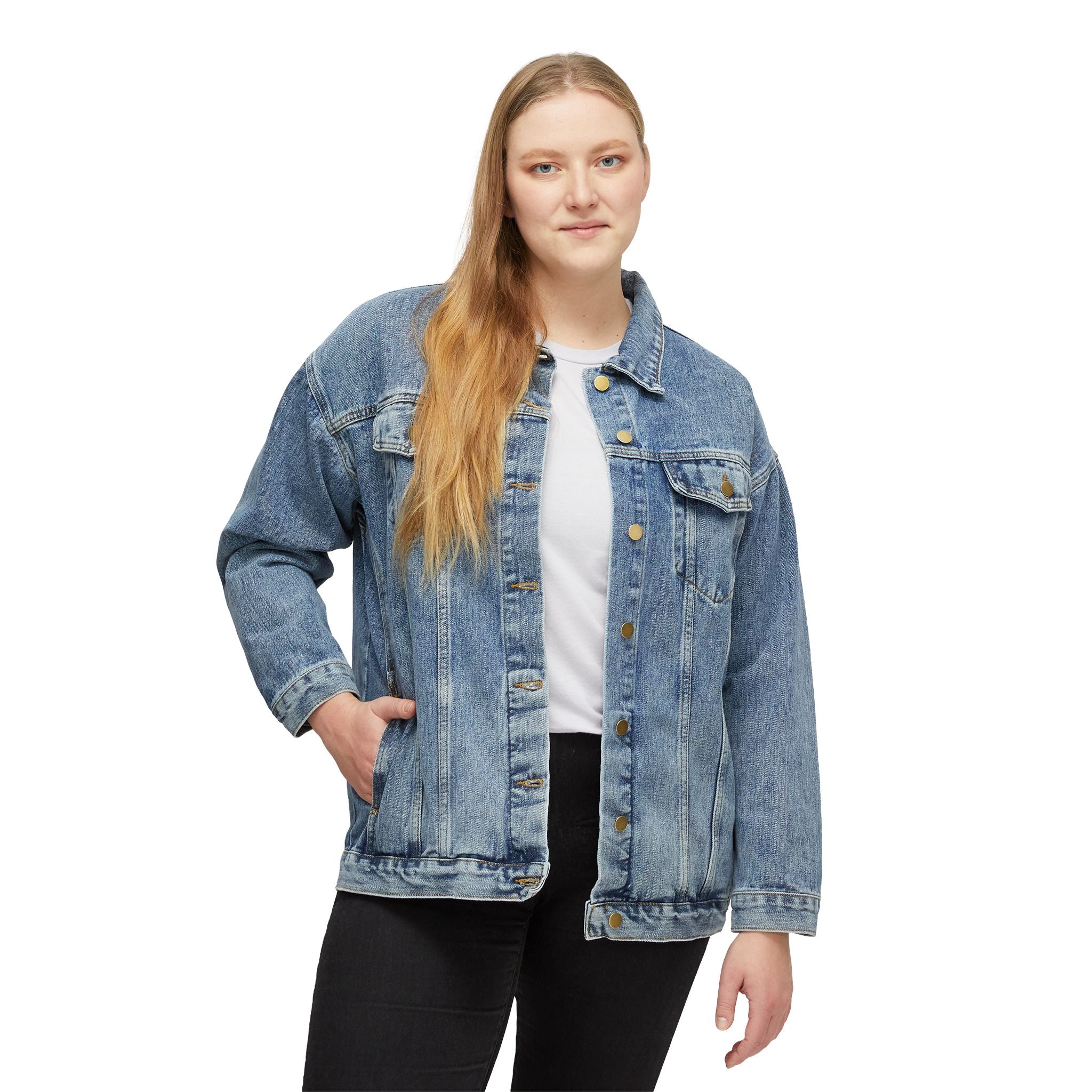 Women's Café Neutral Denim Jacket | Designed by Alexdonthavealastname
