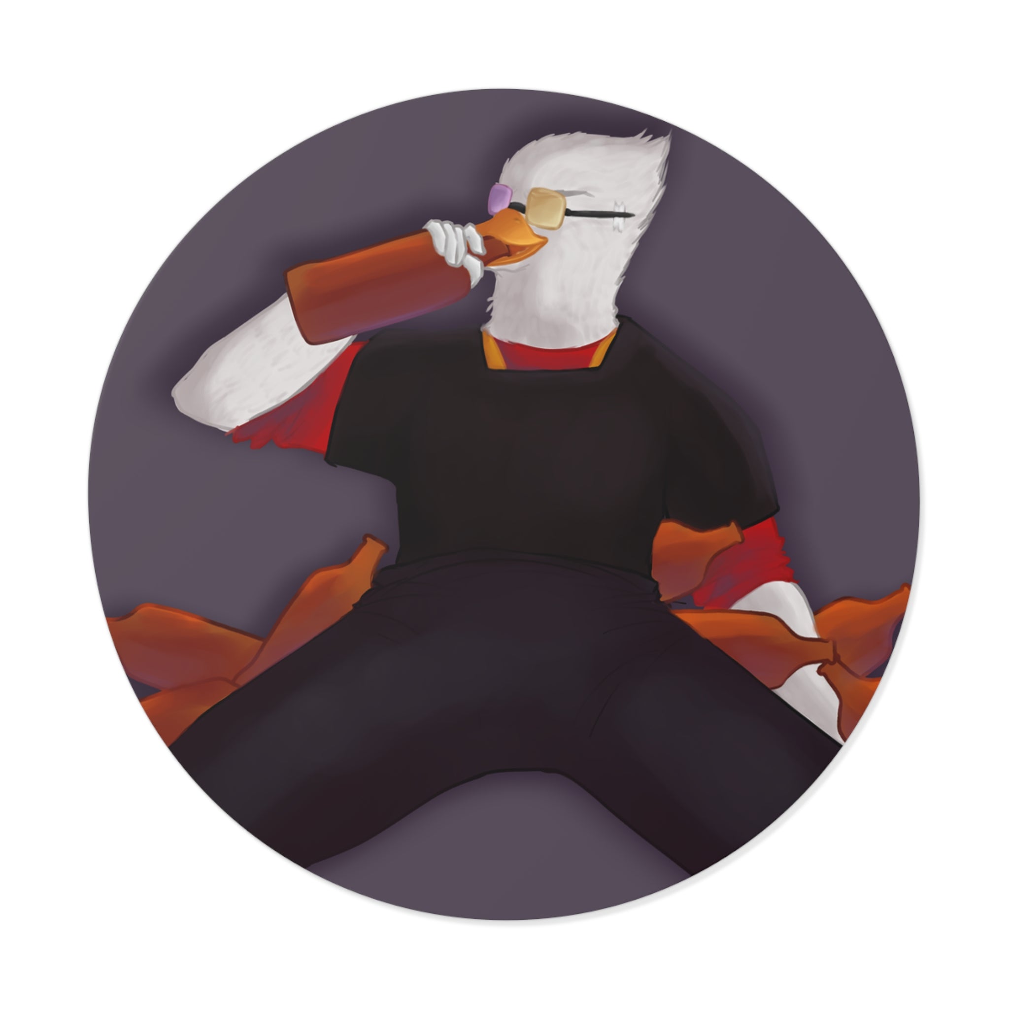 Drunken David | Round Vinyl Sticker | Designed by Alexdonthavealastname