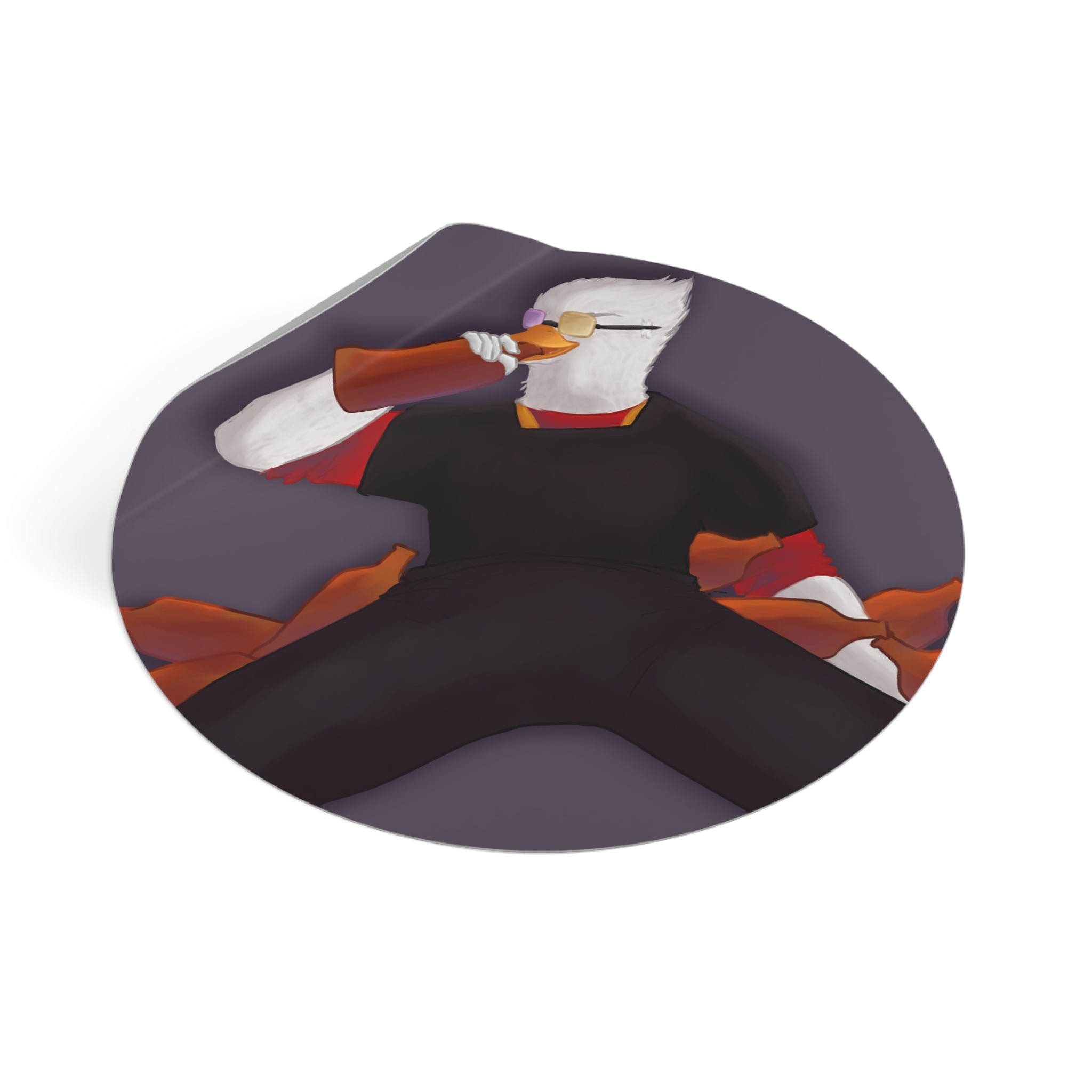 Drunken David | Round Vinyl Sticker | Designed by Alexdonthavealastname