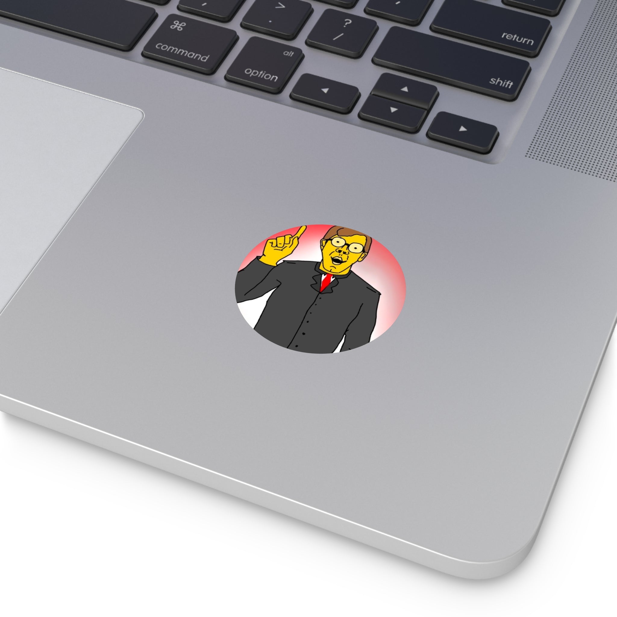 Nerd Happy | Round Vinyl Sticker | Designed by Happy