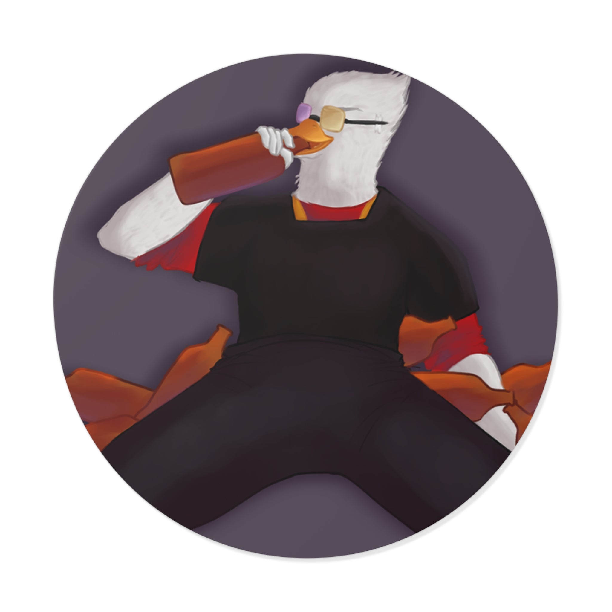 Drunken David | Round Vinyl Sticker | Designed by Alexdonthavealastname