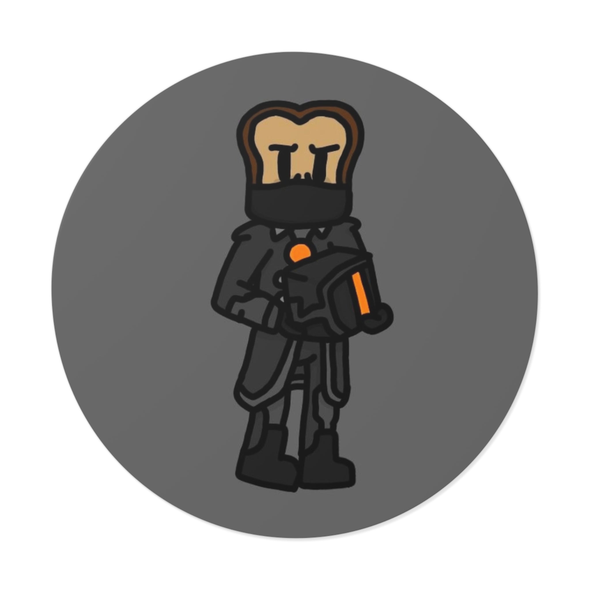 Unmasked Toast | Round Vinyl Sticker | Designed by Happy