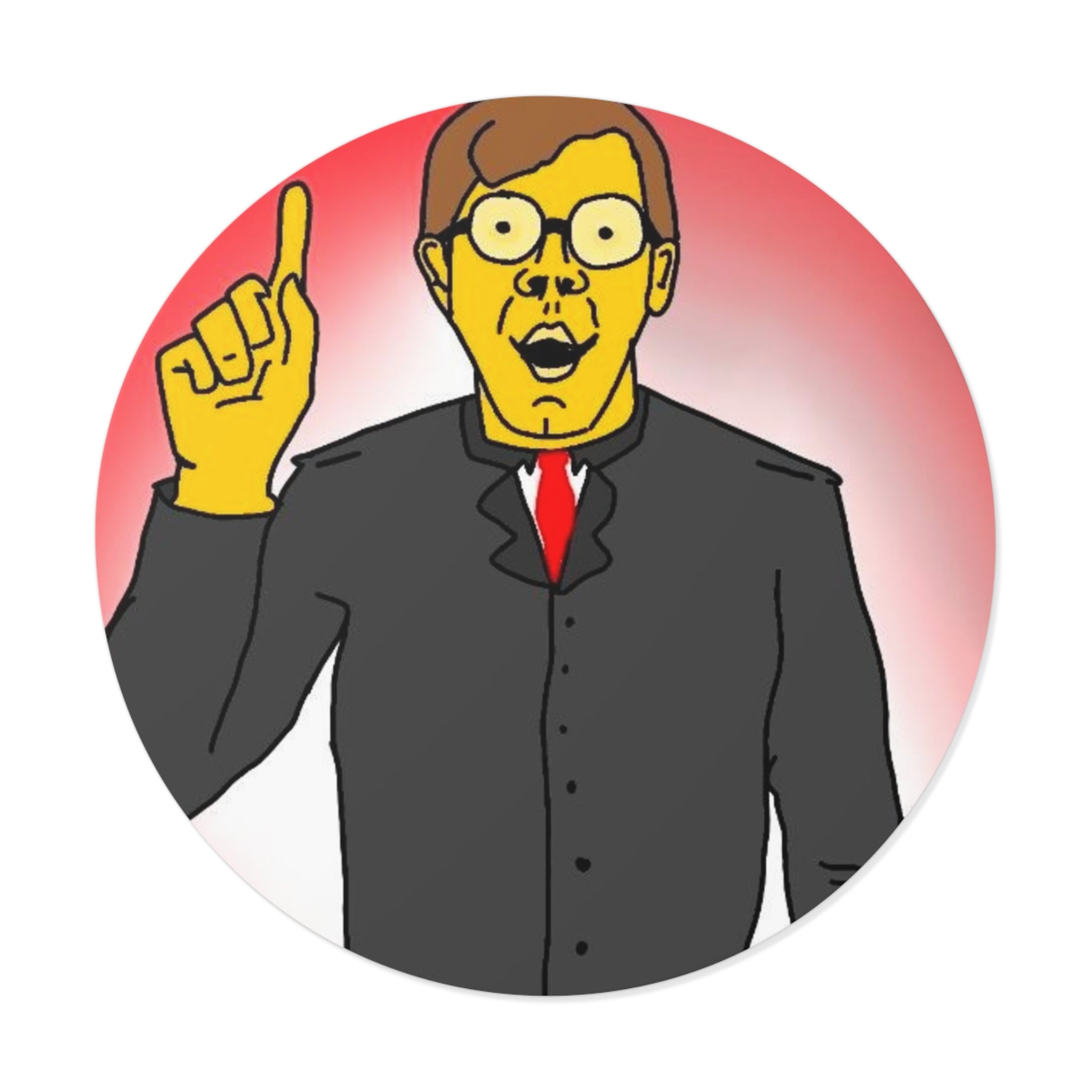 Nerd Happy | Round Vinyl Sticker | Designed by Happy