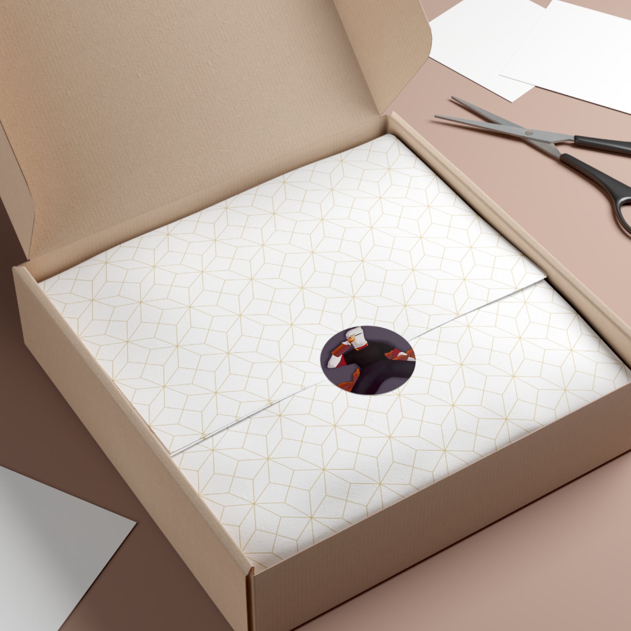 Drunken David | Round Vinyl Sticker | Designed by Alexdonthavealastname