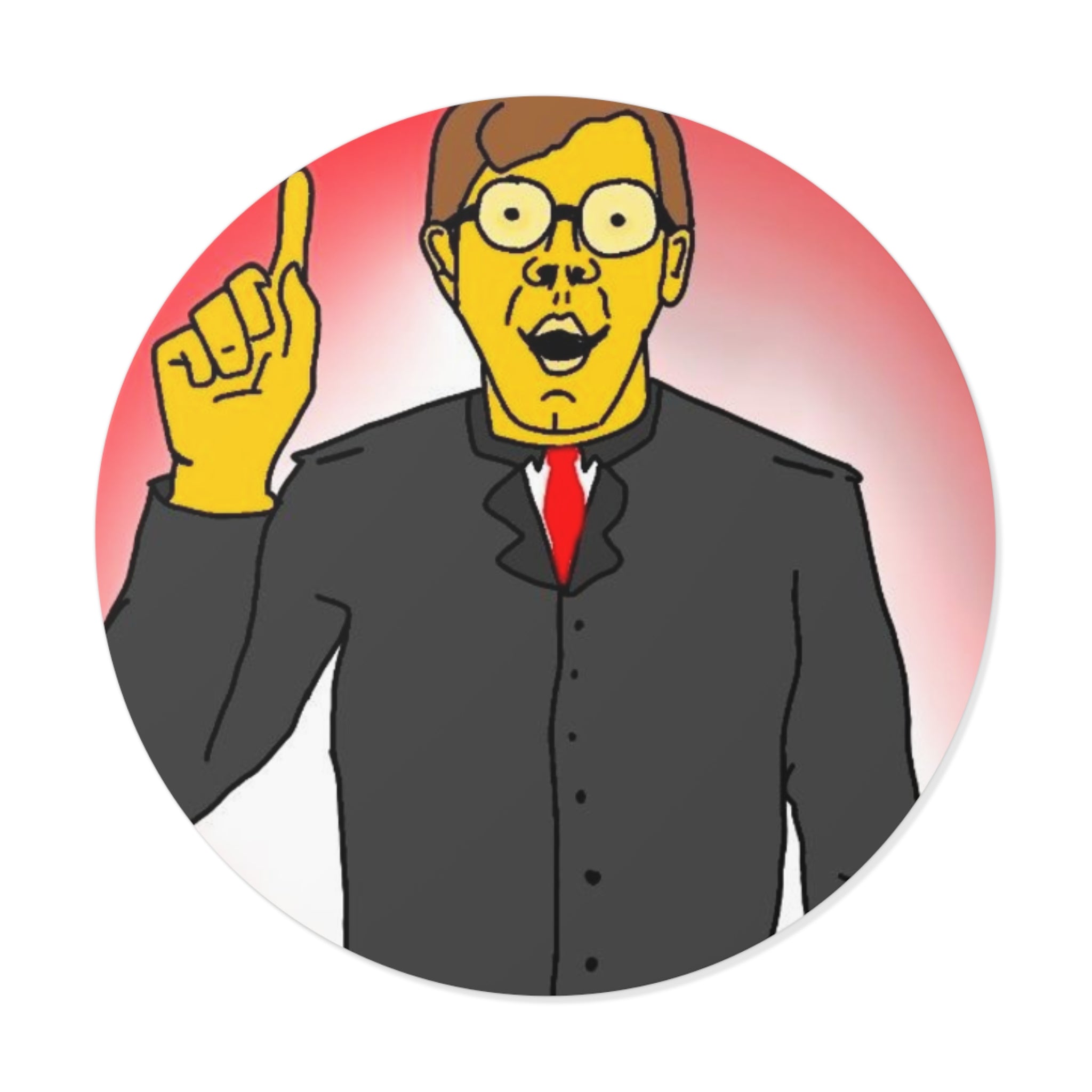 Nerd Happy | Round Vinyl Sticker | Designed by Happy