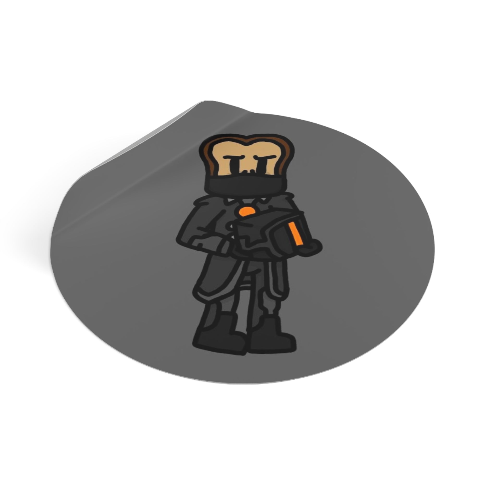 Unmasked Toast | Round Vinyl Sticker | Designed by Happy