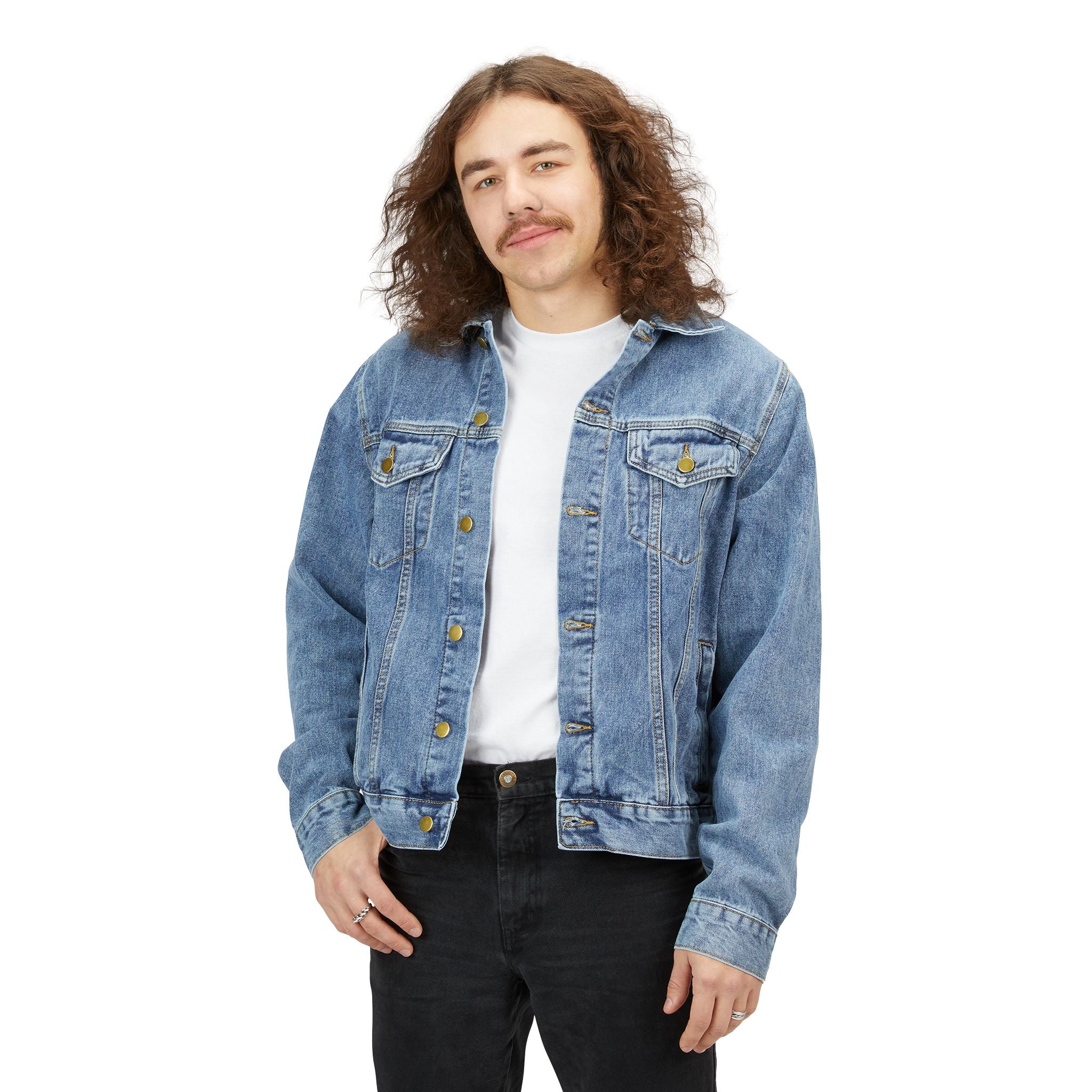 Men's Café Neutral Denim Jacket | Designed by Alexdonthavealastname