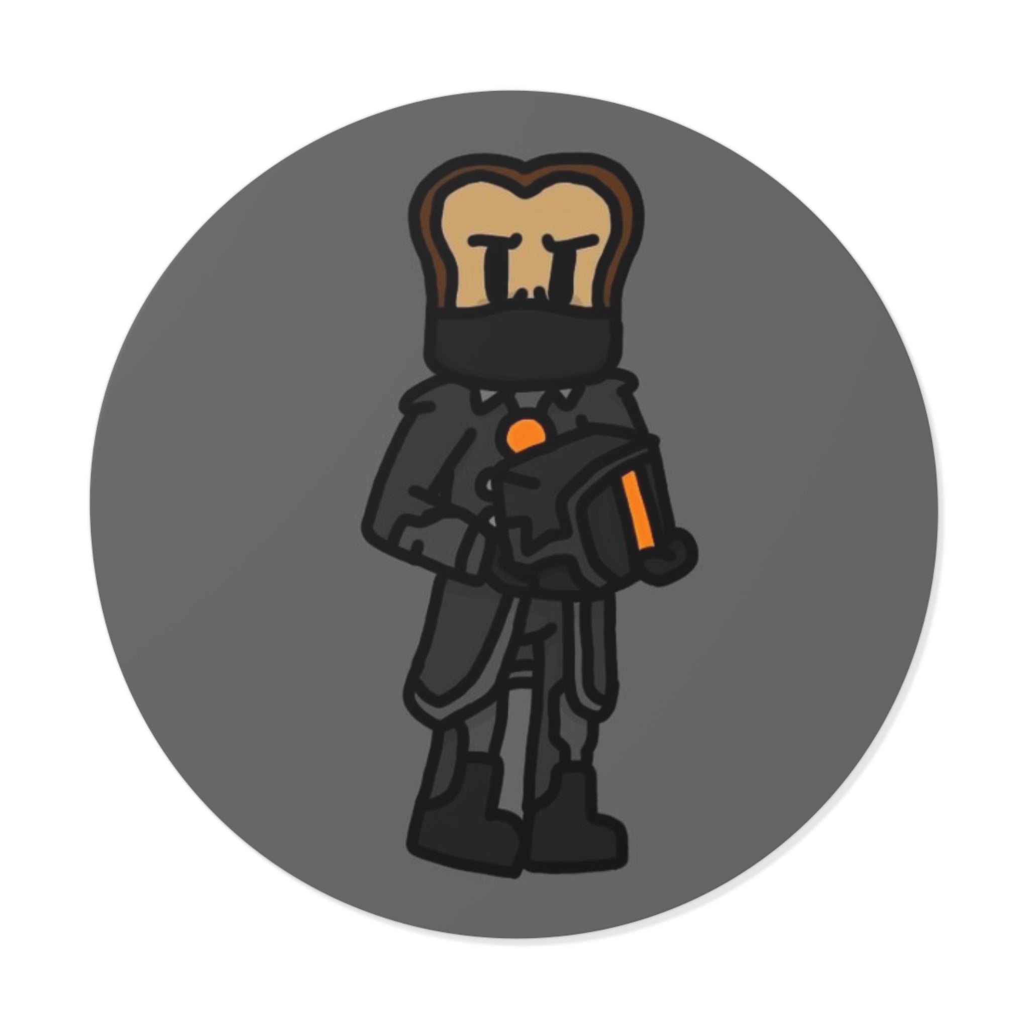 Unmasked Toast | Round Vinyl Sticker | Designed by Happy